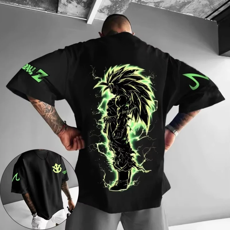 

Goku Dragon Ball Japanese Anime Men's T-Shirt Summer Cotton Men's and Women's Y2k Harajuku Trend Short Sleeves
