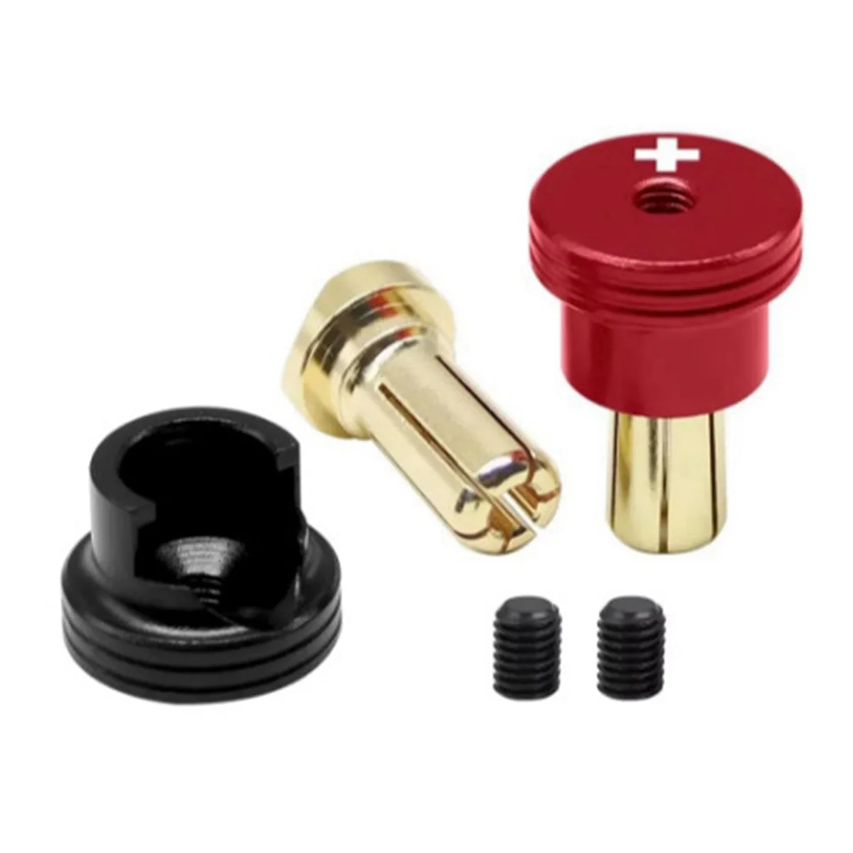 AA85 Welding-Free Hard Shell Metal Heatsink 4mm Banana Plugs Set for RC Lipo Battery RC Drone Airplane Model Car Tools 4mm