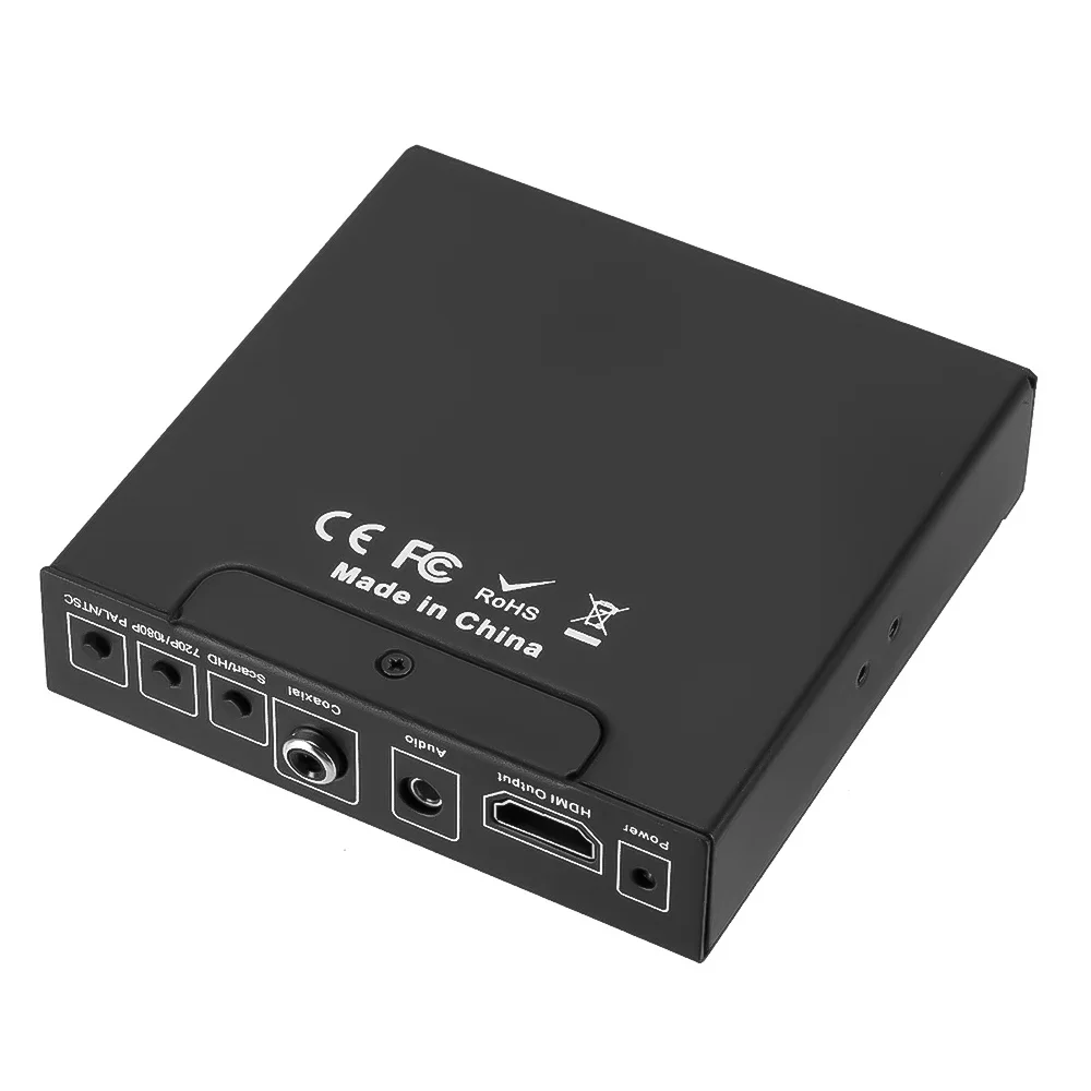 Convertidor SCART HDMI a HDMI, sintonizador de vídeo Digital de alta definición Full HD 1080P, adaptador de enchufe europeo/estadounidense para HDTV