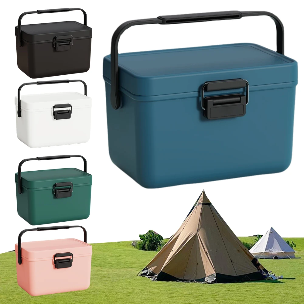 3,8 l isolierter tragbarer Kühler mit Griff Hart kühler Eis kiste Box für Strand Picknick Camping Boot Angeln Auto