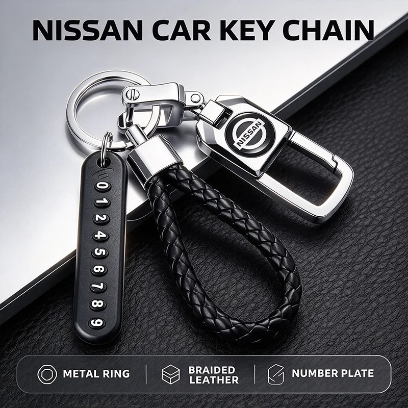 Zinc Alloy Buckle Car Key Rings Keychain Holder for Nissan Nismo Juke Sylphy Badge Qashqai J11 X Trail Almera Note Teana Patrol