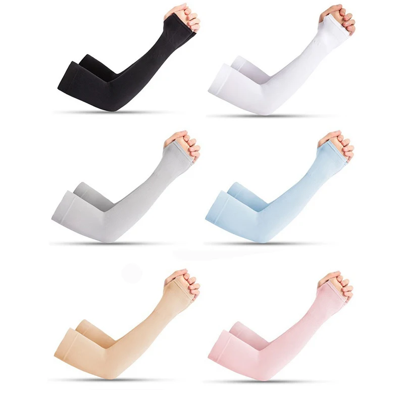 Protège-bras unisexe pour hommes et femmes, chauffe-manche, manches de sport, protection solaire contre les UV, couverture des mains, soutien,