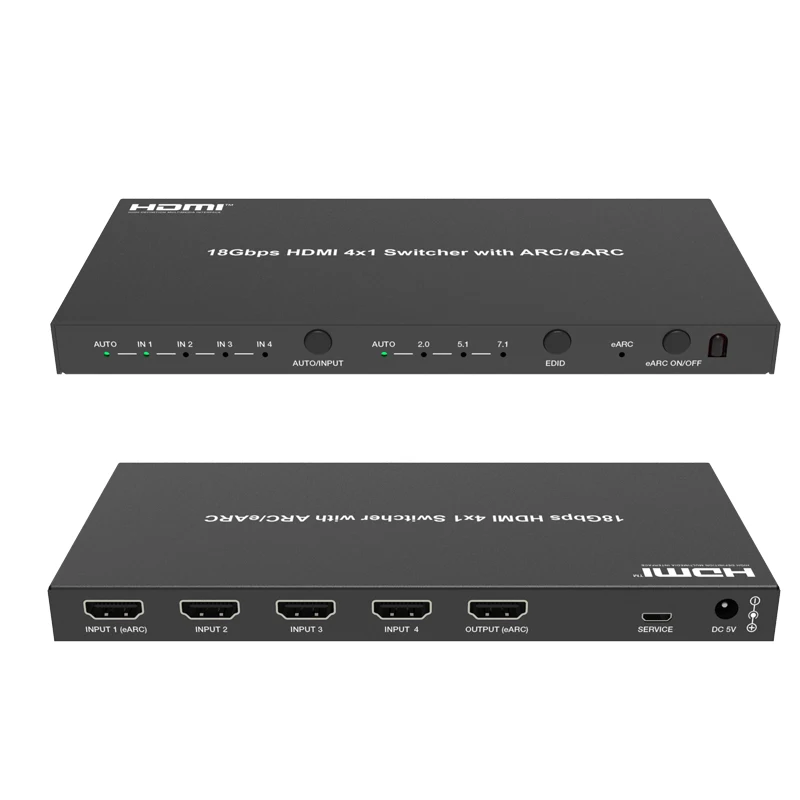 Adaptador divisor compatível com HDMI, extensão LAN, controlador síncrono, plug and play, compatível, ARC e ARC, controlador