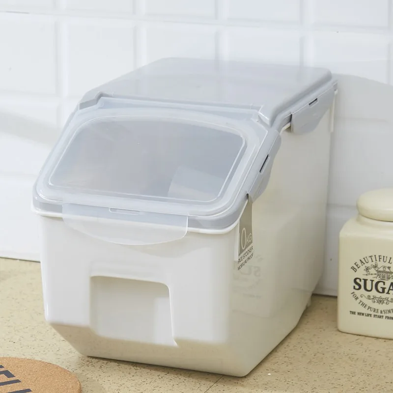 Household rice box, insect-proof and moisture-proof sealed rice tank, grain flour storage tank