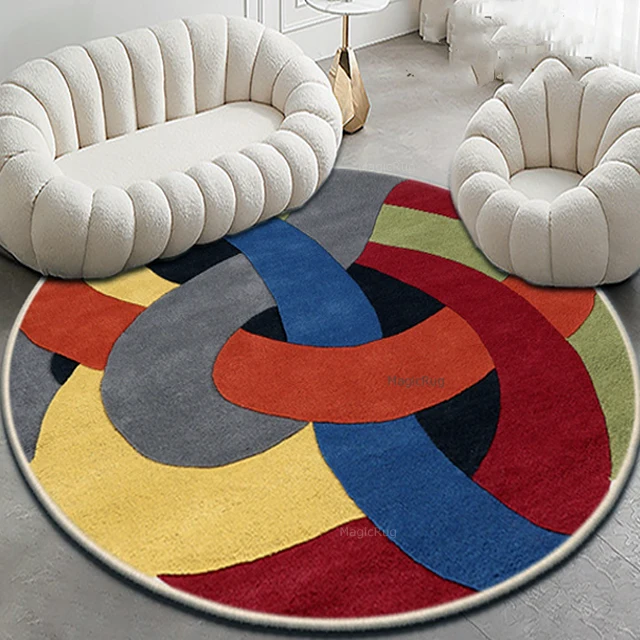 Round Fluffy Soft Machine-Washable Rug –  Bathroom & Home Decor Carpet for Cozy Everyday Use