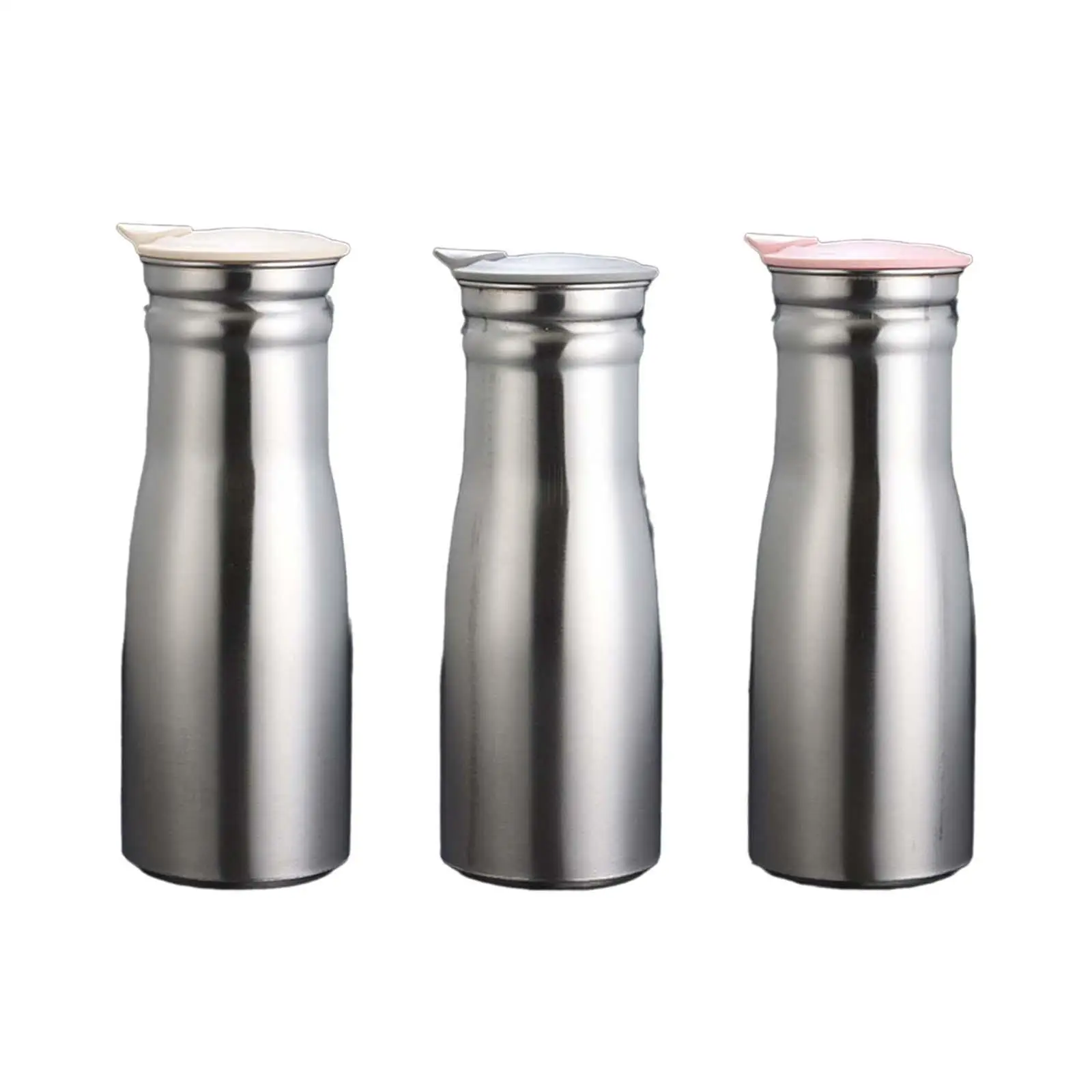Stainless Steel Water Jug 1.0L Large Capacity Teapot Mix Drinks Juice Jar Water Pitcher for Tea Milk Lemonade Coffee Restaurant