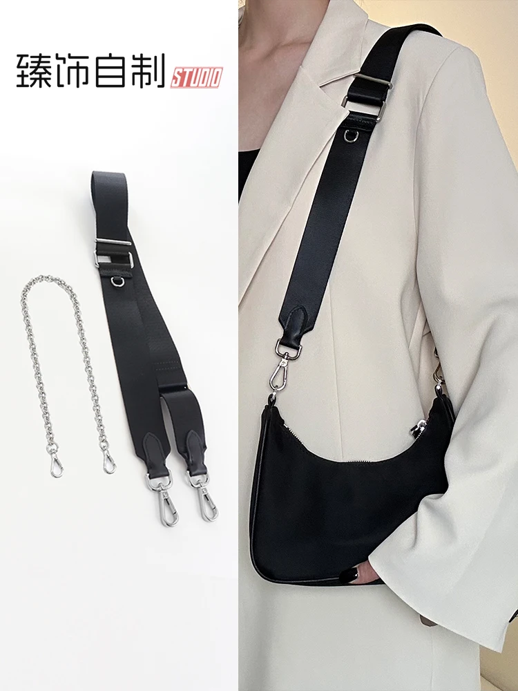 Three in one shoulder strap P who Boy Bag five in one black canvas shoulder strap with adjustable length