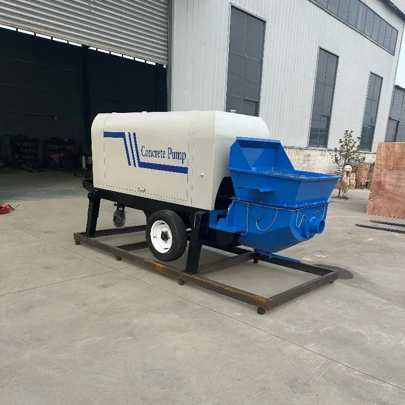 Concrete Pump Truck Machine Trailer Conveying Pouring Pump Concrete Pump