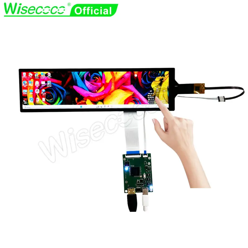 Wisecoco 8.8 Inch 1920x480 4:1 Touch Screen Display Kit LCD Module for AIDA64 PC Case Secondary Screen