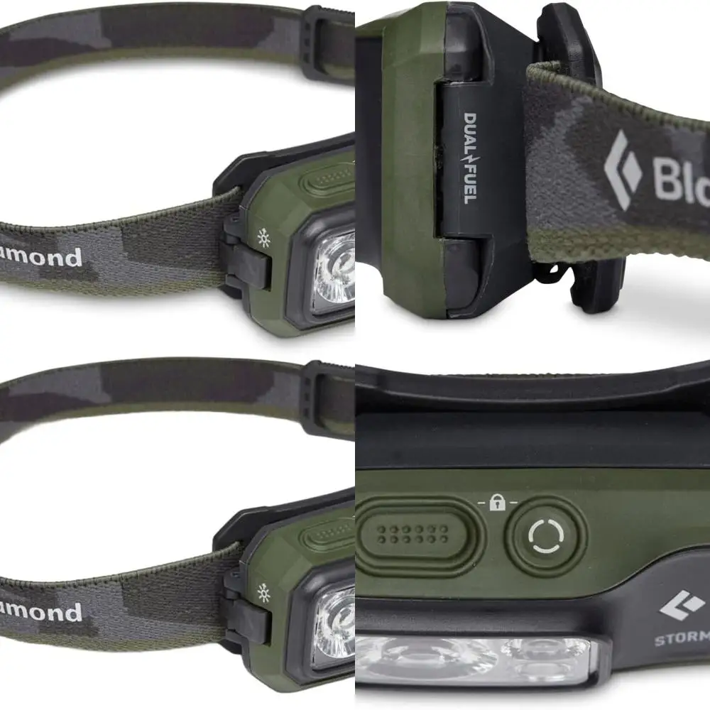 

450 Lumen Waterproof Dimmable Headlamp with 3 AAA Batteries for Outdoor Activities in Dark Olive