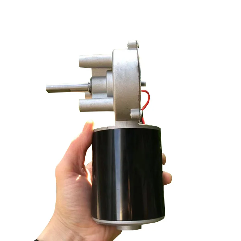 DC24V52 Turn High-power Worm Gear DC Deceleration Motor High Torque Self-locking Forward And Reverse Deceleration Motor