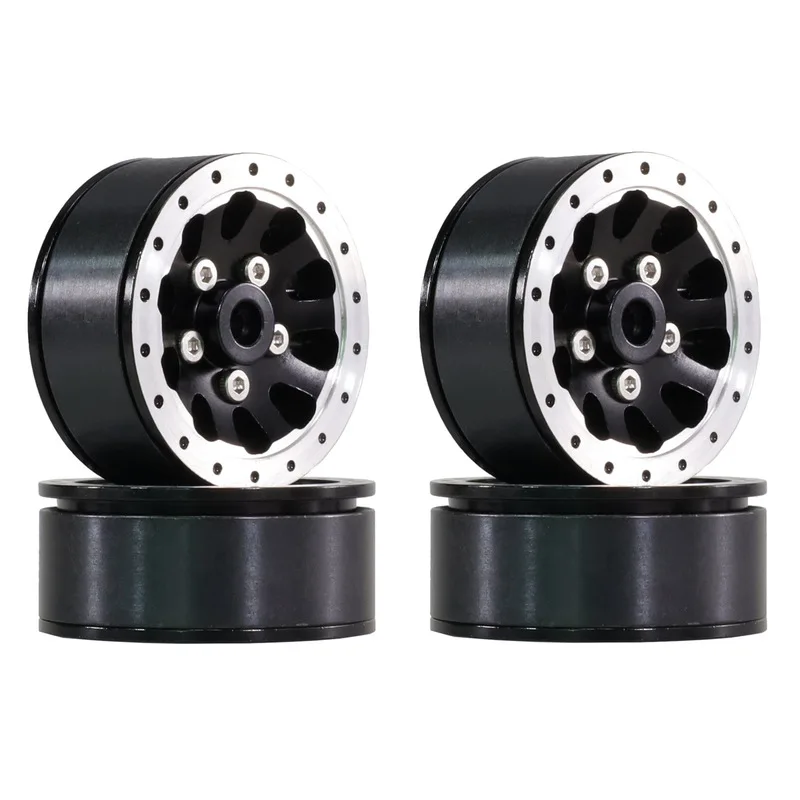 Zestaw ulepszonych felg z metalowymi beadlockami WPL 1/16 kompatybilny z JJRC Feiyue MN Series RC Crawler Truck z mocowaniem sześciokątnym 12mm