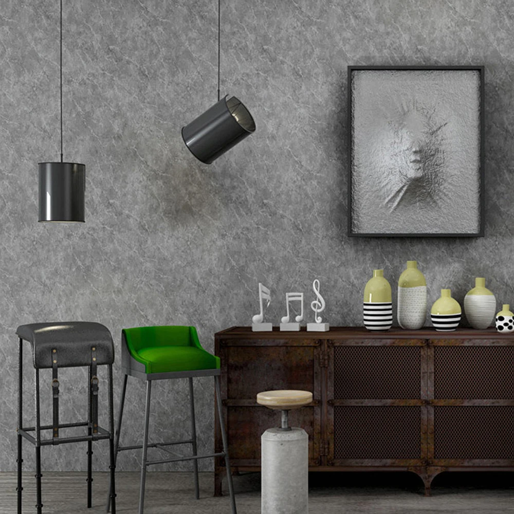 

Cement Self-Adhesive Wallpaper Bedroom Decoration Clothing Store Gray Nordic Industrial Wind For Modern Wall Decoration