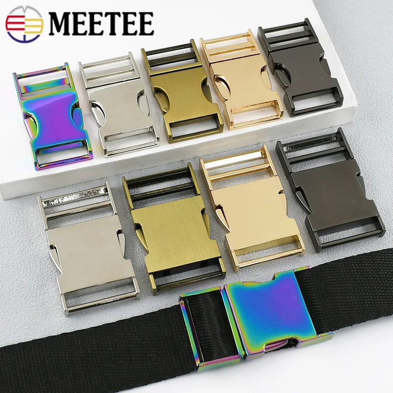 

2/4/10Pcs Metal Buckles 25/32mm Quick Side Release Buckle Bag Strap Adjust Clasp Handbag Belt Webbing Hook Hardware Accessories