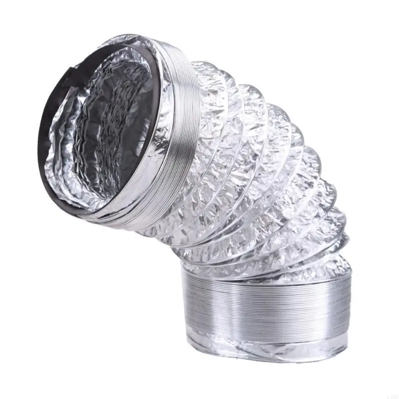 8/4 Meter Aluminium Foil Selang Ventilasi Pipa Knalpot Exhaust Hood Pipa Saluran Udara Diameter 120 Mm L4MF