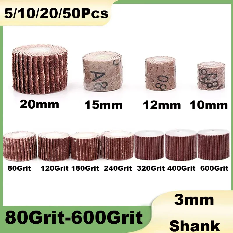 Abrasive Sandpaper Flap Wheel Sanding Sandpaper Polishing Disc 80-600 Grit Rotary Tools for Dremel Drill Rotary Sanding Flap Set
