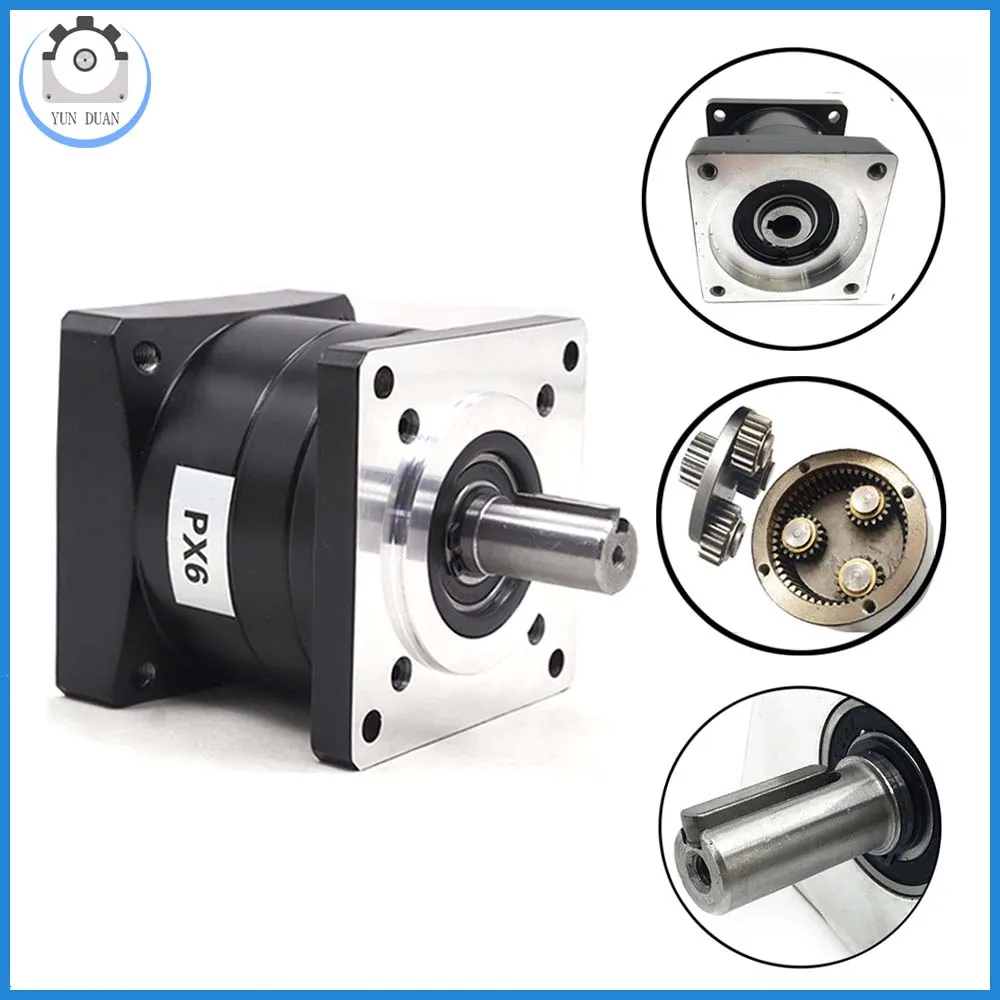 Servo Motor Reducer 80mm Flange Planetary Gearbox Input & Output 19mm Speed Ratio 3:1,5:1,10:1,30:1~216 Reducer for Servo Motor