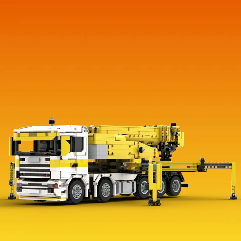 MOC-179124 City New Heavy Duty Crane Truck Building Block Model 3517 Parts Creative Adult Birthday Christmas Toy Gift