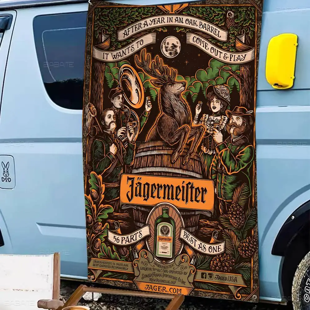 J-Jagermeister أنيمي الكرتون العلم الجدار شنقا راية الديكور ديكور المنزل المنزلي #2