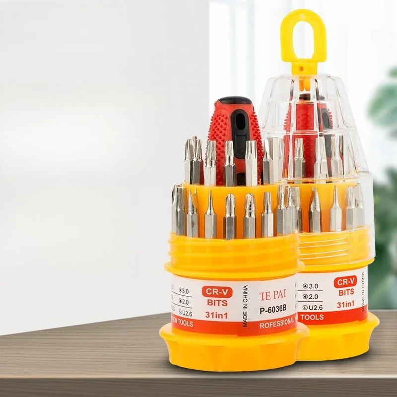

2025 New 31-in-1 Screwdriver Repair Set Pagoda Multifunction Screwdriver Shaped Combination Bit Driver Precision Manual Tool