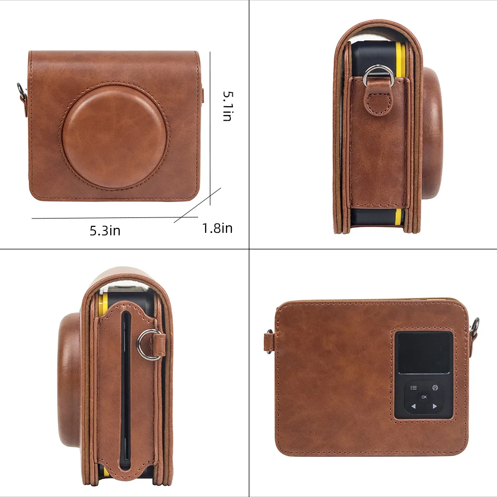 CAIUL Instant Photo Printer Case for Kodak Mini Shot 3 Retro C300R Instant Camera Bag with Adjustable Shoulder Strap.