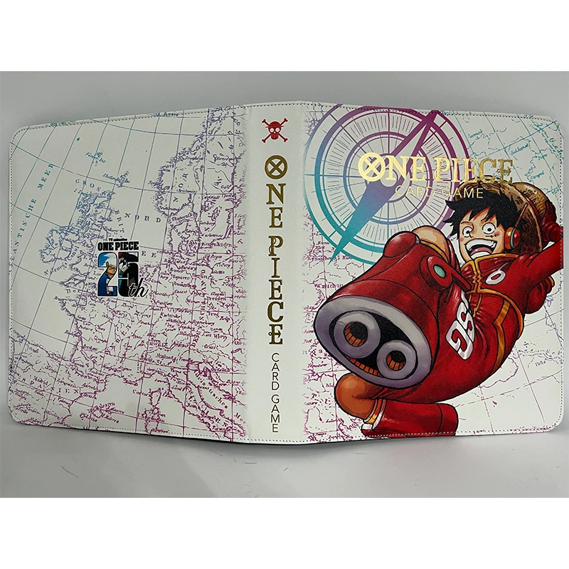 One Piece OPCG Card Binder Luffy Album 25th Anniversary Holder Collcetion Card 540pcs Card Holder 9 Grid PU Gold Stamping Folder