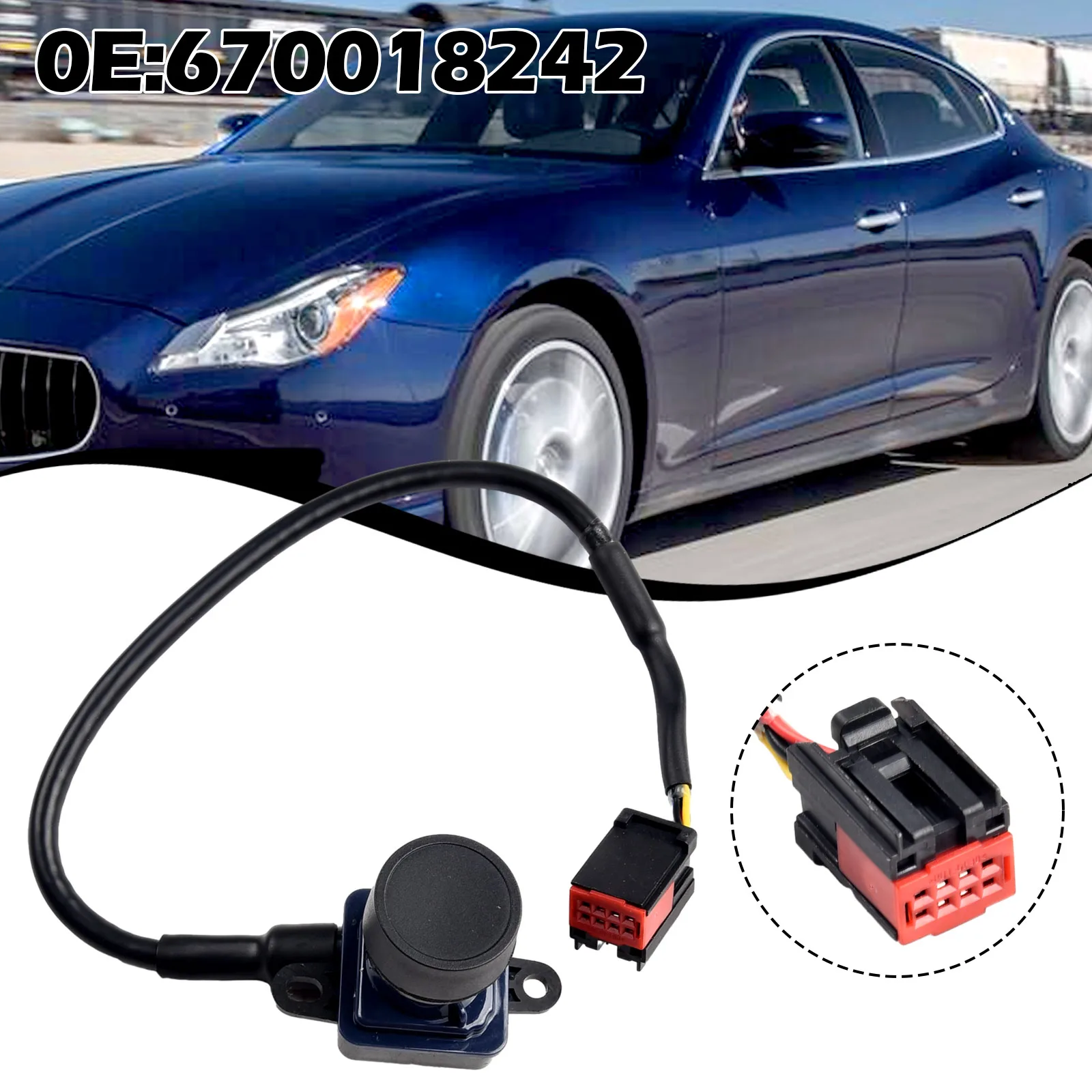 

For Maserati Rear View Camera 670018242 ABS+electronic Components Black Car Reversing Motor Vehicle Camera High Quality