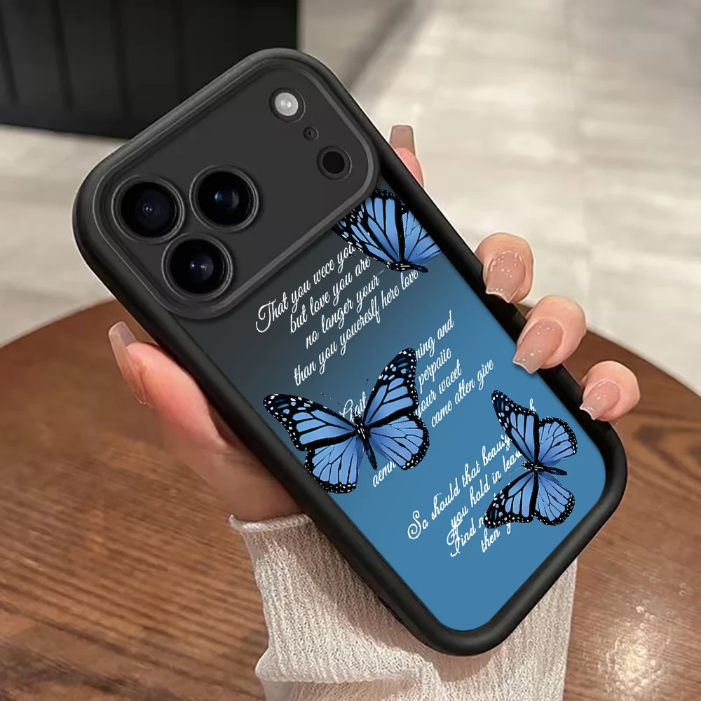 Eisblaue Schmetterlings-Schlaufen-Handyhülle für Samsung Galaxy Note 20 Ultra S25 S26 S24 Plus S24 S23 FE S23 S24 S25Ultra A56 Hülle – Detail 6