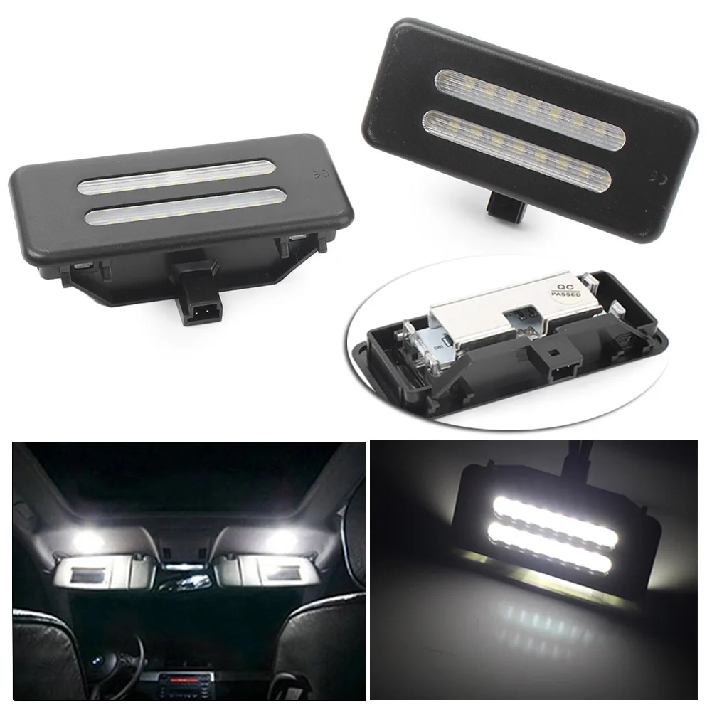 2Pcs Car Front Mirror Light Lamp Interior LED Lighting For BMW E90 E91 E92 E60 E61 E70 E71 E84 F25 X1 X3 X5 X6 3 5 Series