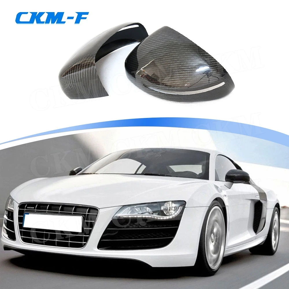 

Carbon fiber/ABS Material Add on Mirror Covers Fit For Audi R8 2008 2009 2010 2011 Auto Car Decorations