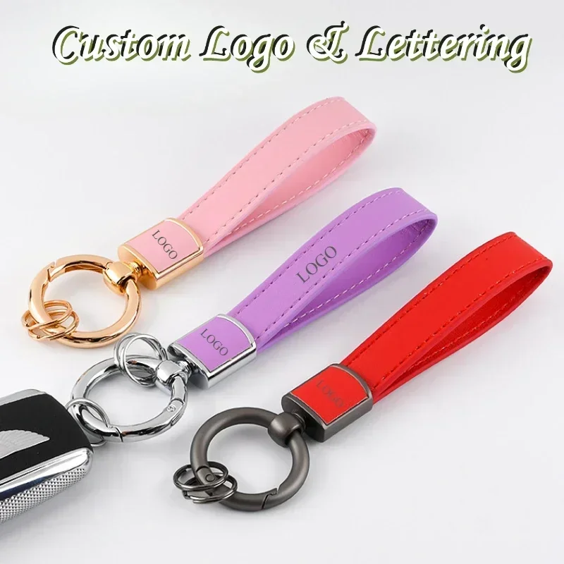 Keychain Cute Student Backpack Pendant Custom Logo Leather Car Key Chain Wrist Rope Wholesale Keyring Gift for Men and Women