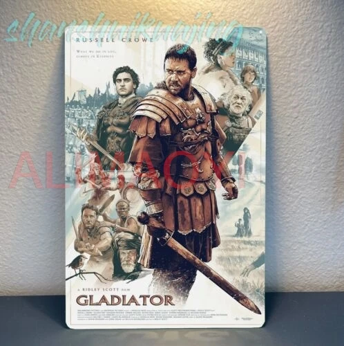 Gladiator Russell Crowe Movie Metal Poster - Collectable Tin Sign - Size:20x30cm sign