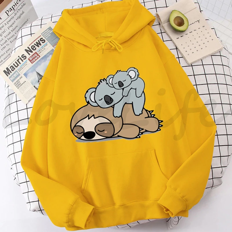 Koala Sloth Printed Hoodies Men Women Funny Cartoon Sweatshirts Tops Autumn Boys Girls Long Sleeve Pullovers Clothes Sudadera