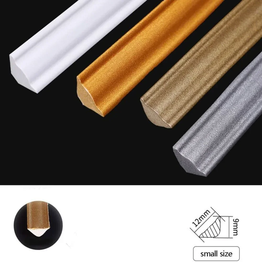 1Meter Wall Trim Line Self-Sticker Wall Skirting Decor Strip Tile Edge Waist Line 3D Wall Stickers Corner Home Wall Decor