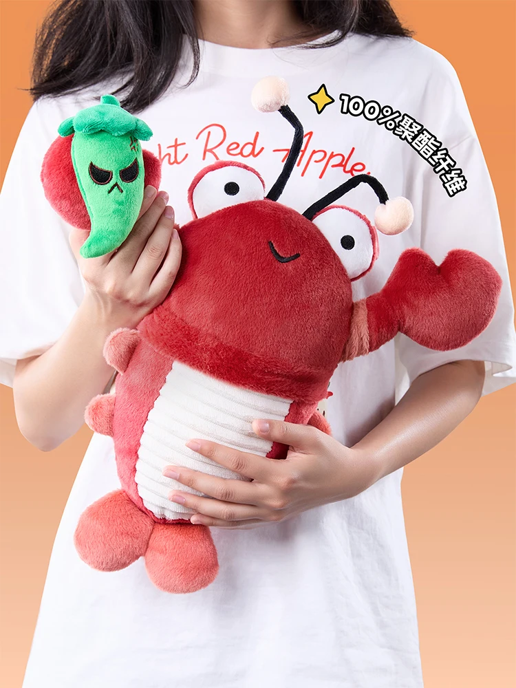 Peluche écrevisses épicées, poupée amusante originale, oreiller de couchage pour fête de vacances, décoration en peluche amusante, jouet tendance, cadeau Surprise doux, nouvelle collection