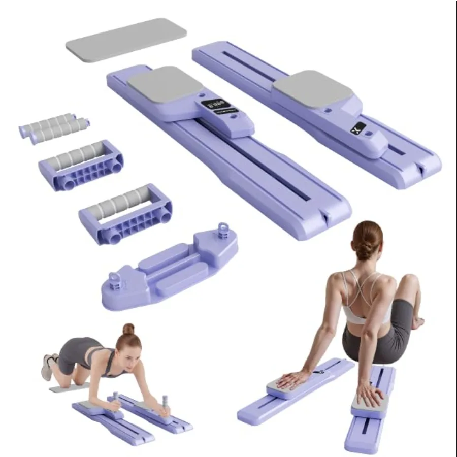 

Pilates Board for Home Use, Foldable Pilates Reformer Set with Resistance Bands, All-in-One Professional Workout Fitness Equipm