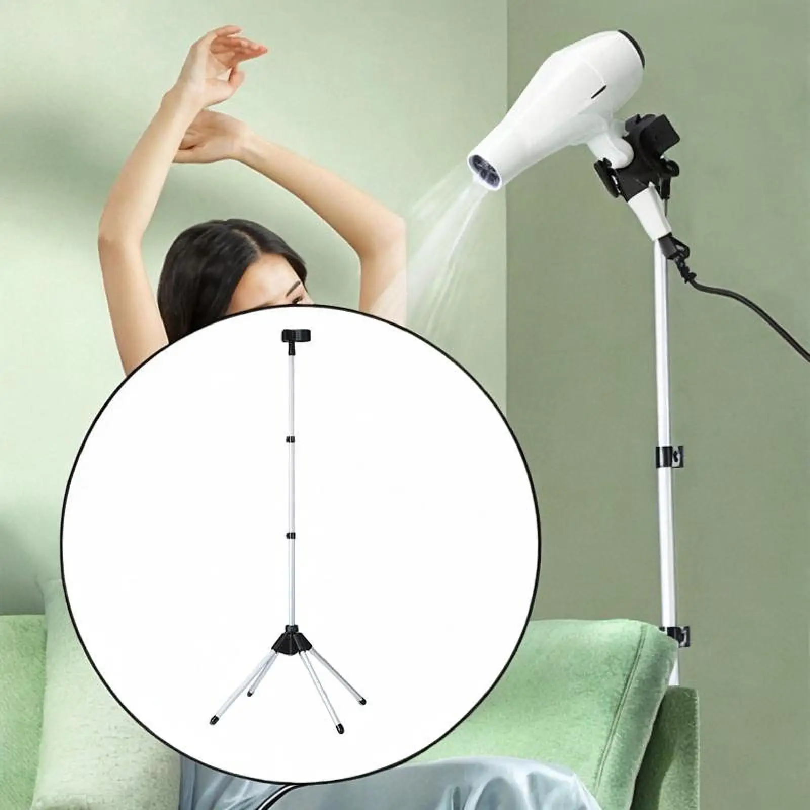 

Держатель фена Регулируемая стойка для сушки фена для столешницы салона