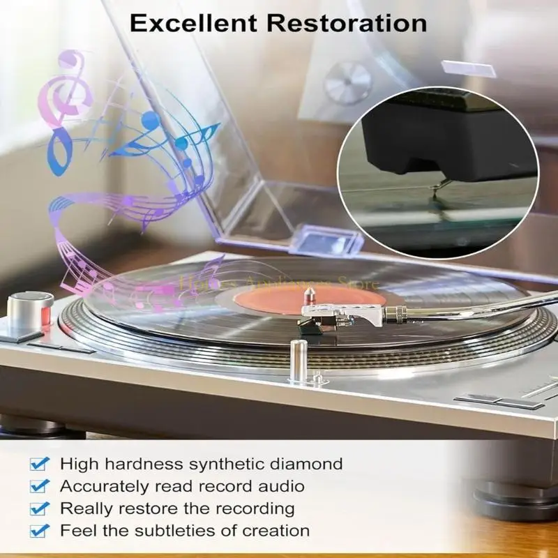 D0AB سجل مشغل الاستبدال الإبرة الملمس البلاستيكي سهلة التثبيت مع الفرشاة