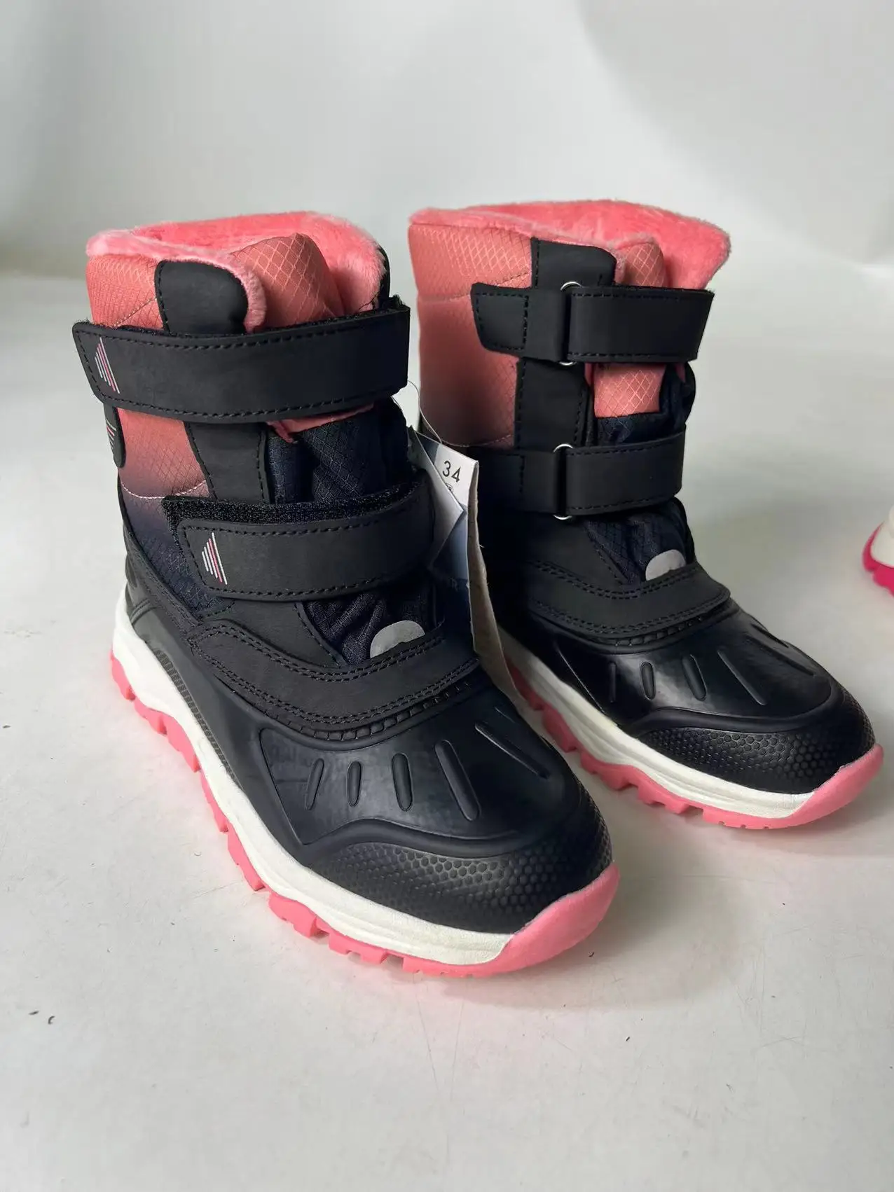 Waterproof Children Snow Boots Cold Resistance -20℃ Girls Winter Shoes Non-Slip Thickening Keep Warm Size 31-37