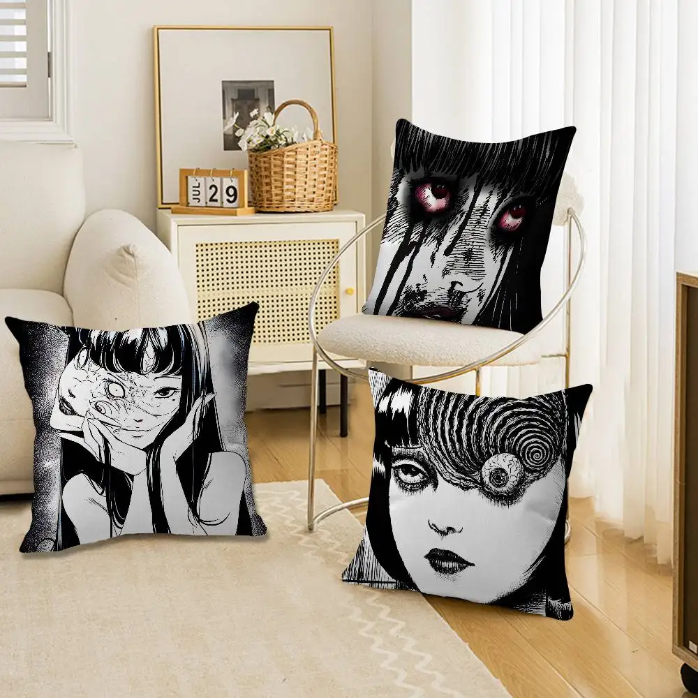 Anime Junji Ito Tomie Uzumaki Lucky Dragon pillow cover sofa cushion cover home room decoration children gift