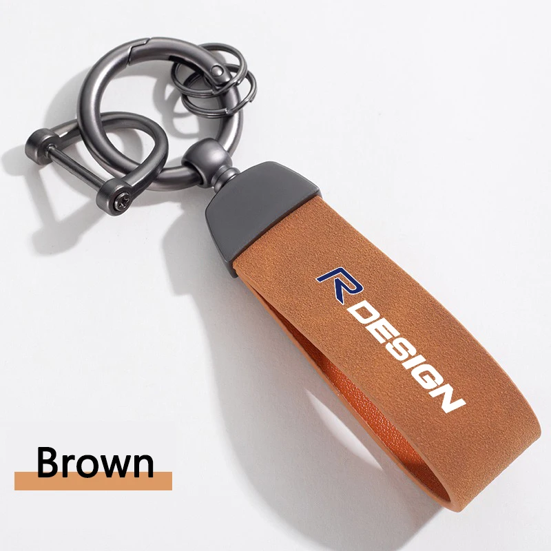 Suede Car Keychain Pendant Keyring Gift For Volvo R Design RDesign XC90 XC60 S60 V40 XC40 V60 V50 S40 C30 C70 C40 S70 S90 S80 T4
