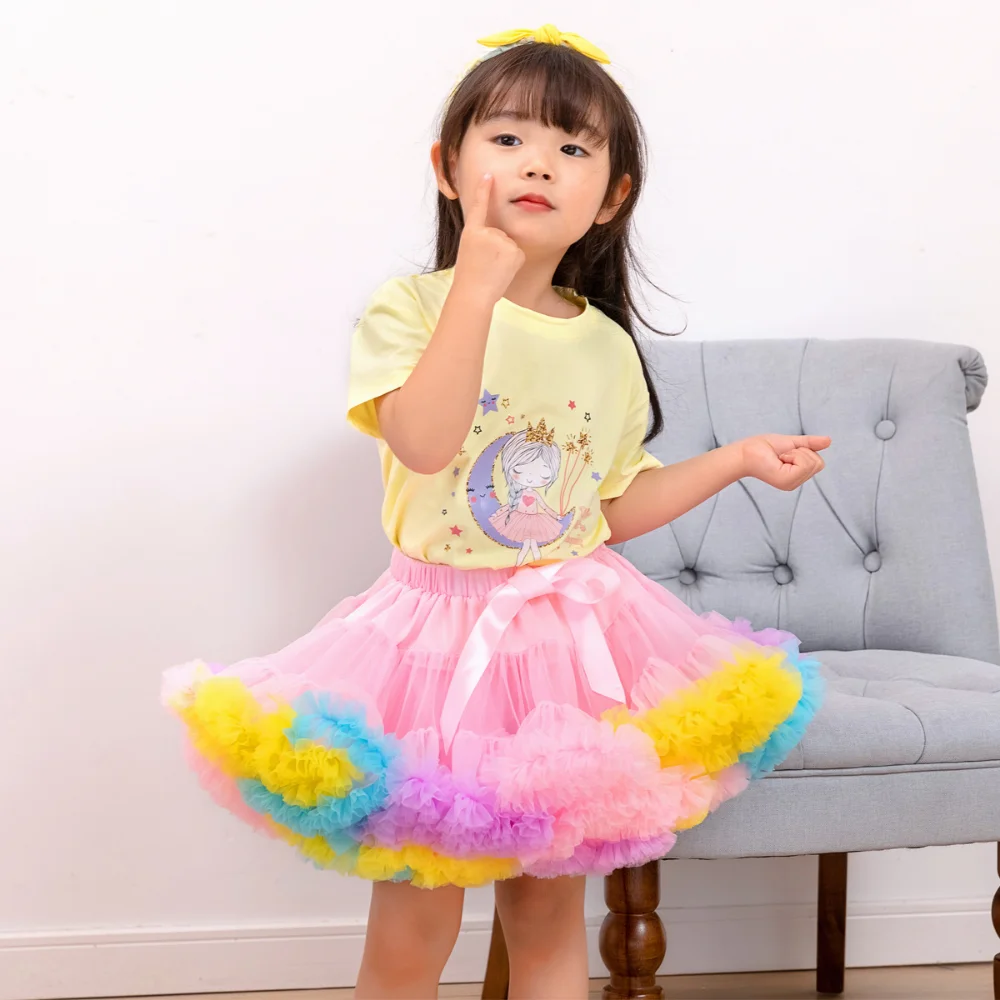 HOT Lush Kleiner Tüllrock für Babymädchen, Flauschiger Tüllrock für Kinder, Neugeborene, Party, Prinzessin, Mädchenkleidung PP002 – Detail 3