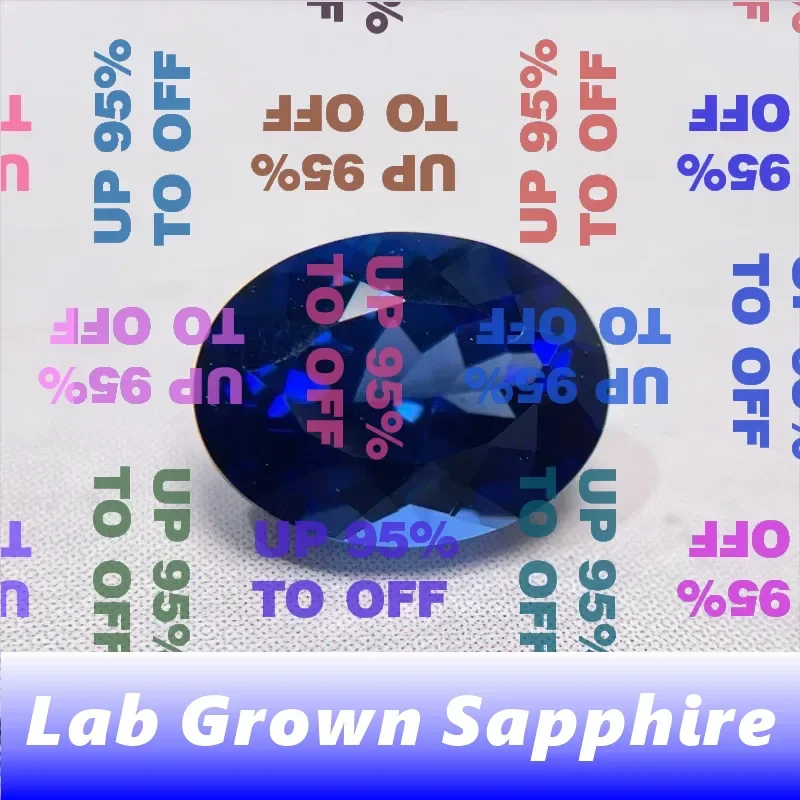 ATop Quality Lab Grown Sapphire Oval Shape Royal Blue Color Charms for Diy Jewelry Making Materials Selectable AGL Certificate