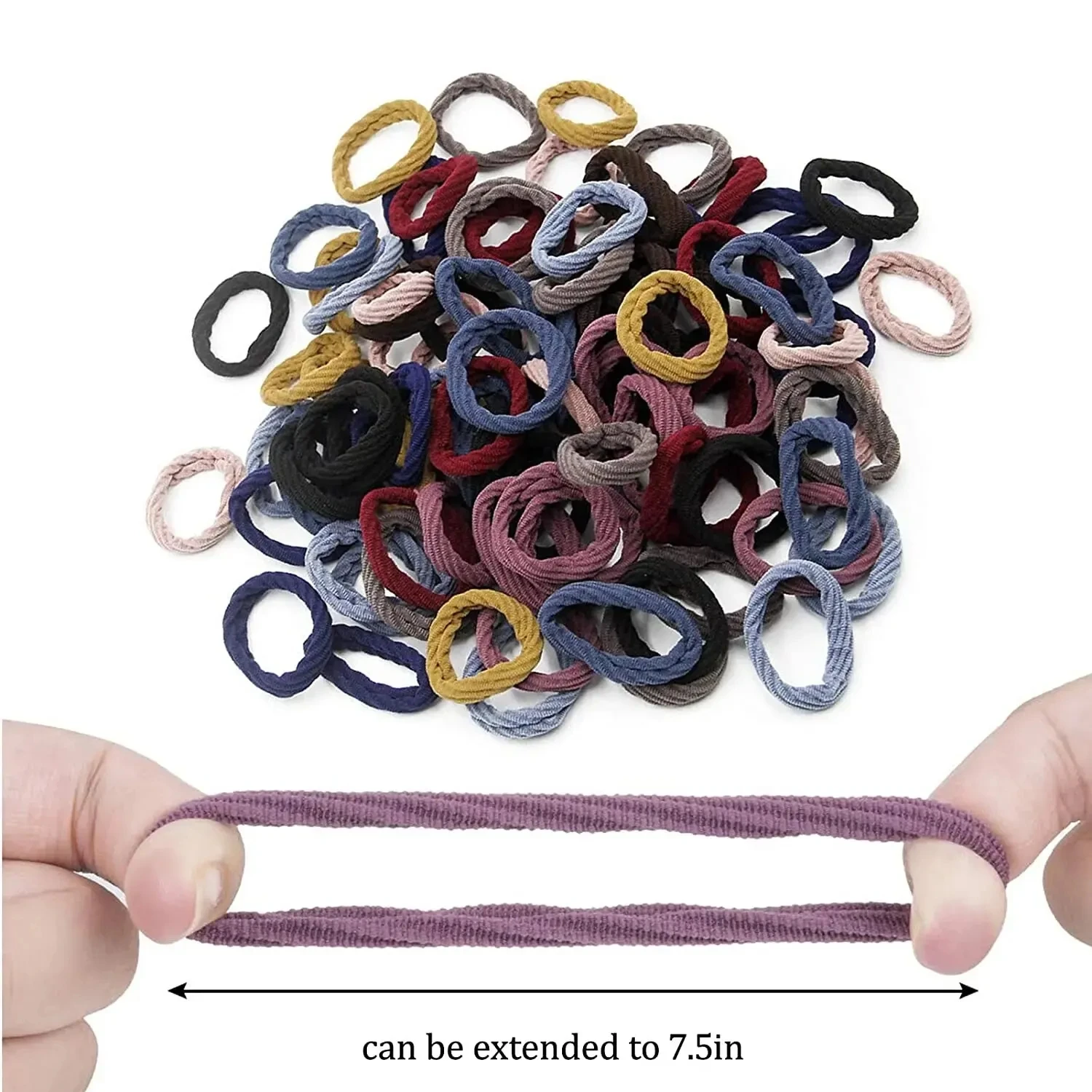 20PCS Women Girls Simple Basic Elastic Hair Bands Ties Scrunchie Ponytail Holder Rubber Bands Fashion Headband Hair Accessories