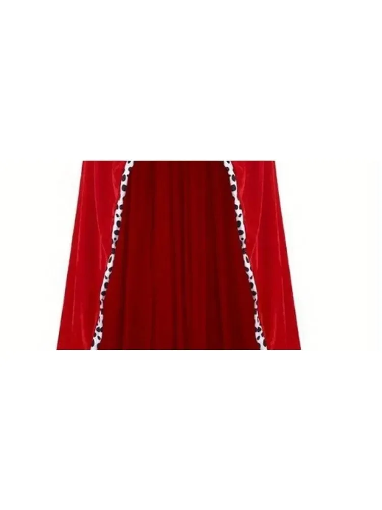 2-teiliges rotes Kostüm für Erwachsene Robe mittelalter licher Prinz Royal Cape Halloween Kostüm Bühnenshow Cosplay Party Zubehör