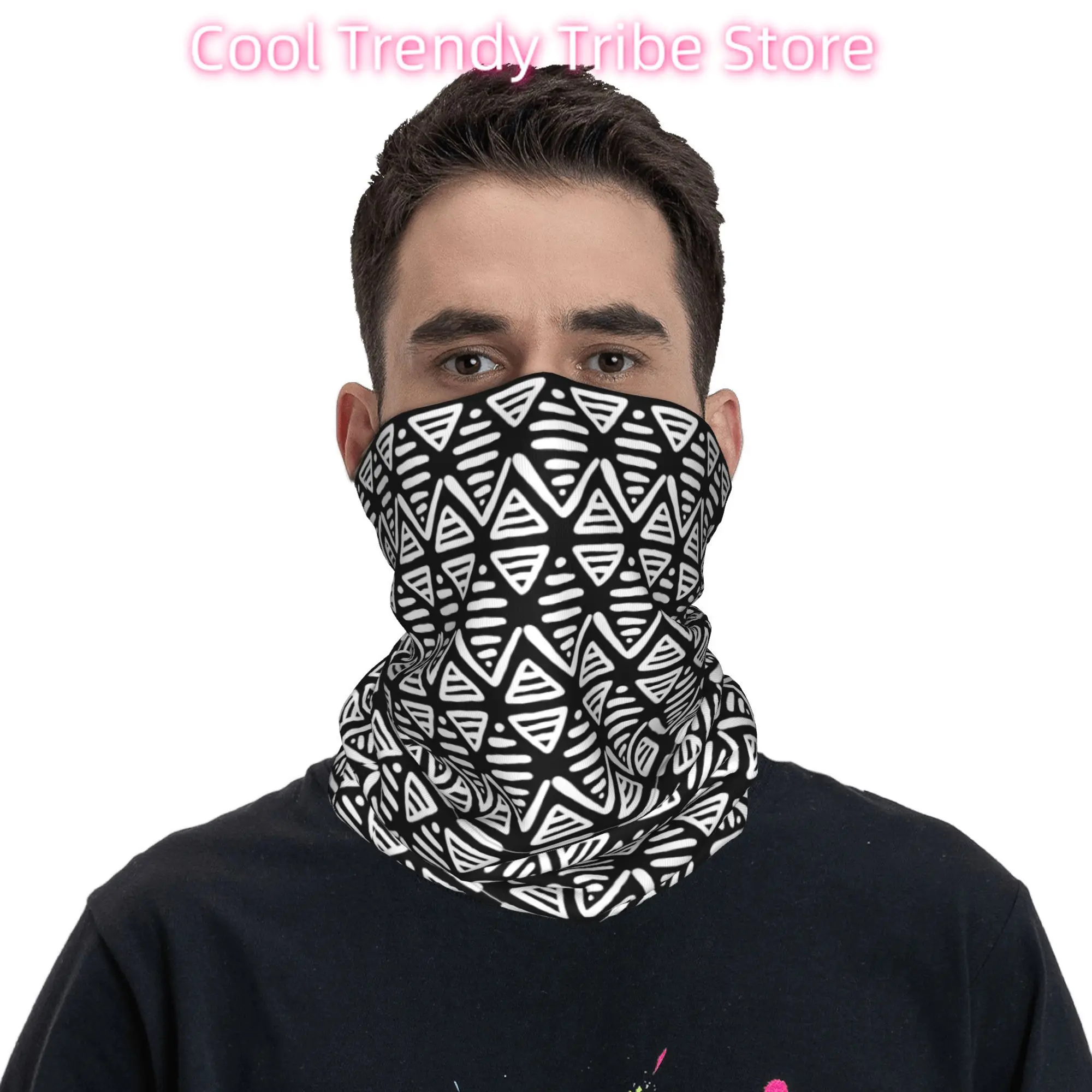 Aztec Texture  Maya Mexican Culture  Bandana Neck Gaiter Printed} Magic Scarf Multi-use Face Mask Riding Unisex Adult Windproof