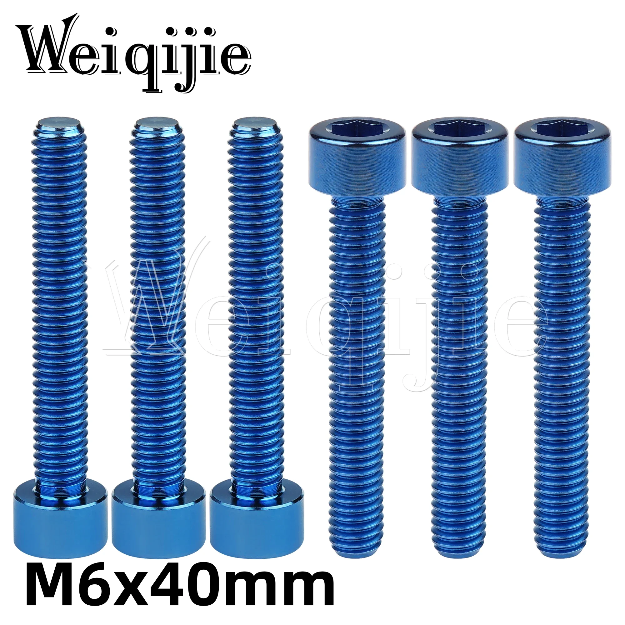 

Weiqijie 4PCS 6PCS Titanium Bolt M6x40mm Titanium Screws With Column Heads Used For Bicycle And Motorcycle Modification