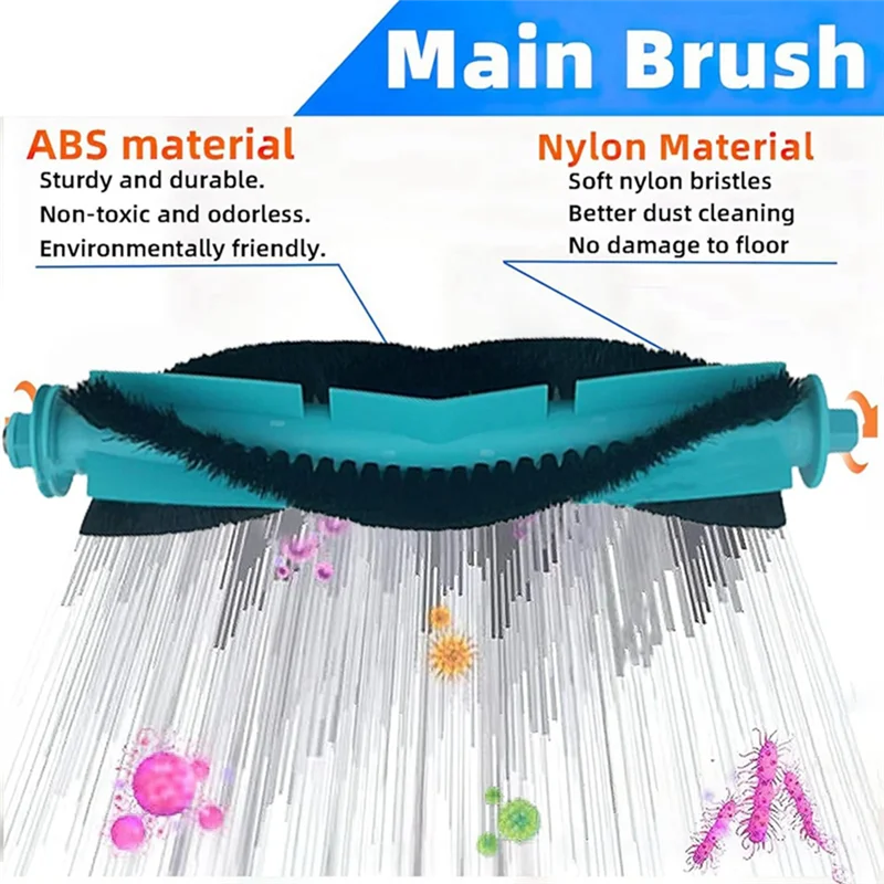 

Main Side Brush Filter Mop For Ultenic T10 Lite/Mova E10/Trouver E10 /Proscenic Q8 Max /Ultenic D10 Vacuum Cleaner Parts