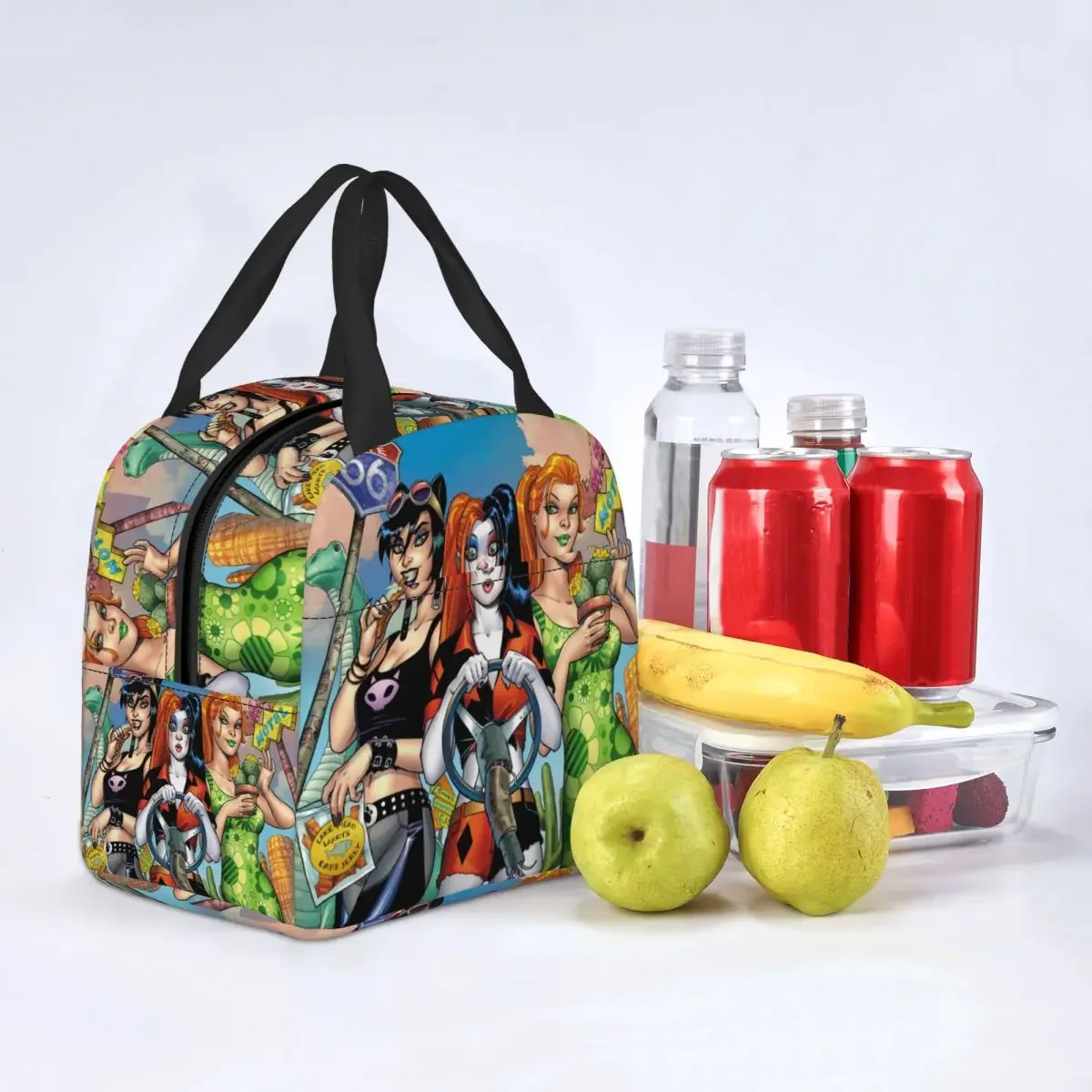 Anime Custom Lunch Bag for Camping Travel Resuable Cooler Thermal Insulated Bento Box Women Children Food Tote Bags