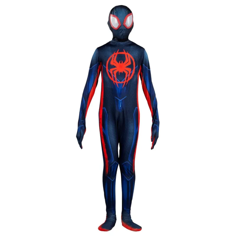 Miles Morales: Spider-Man Official Youth Deluxe Costume Cosplay Bodysuit Jumpsuit Halloween Costumes for Adult